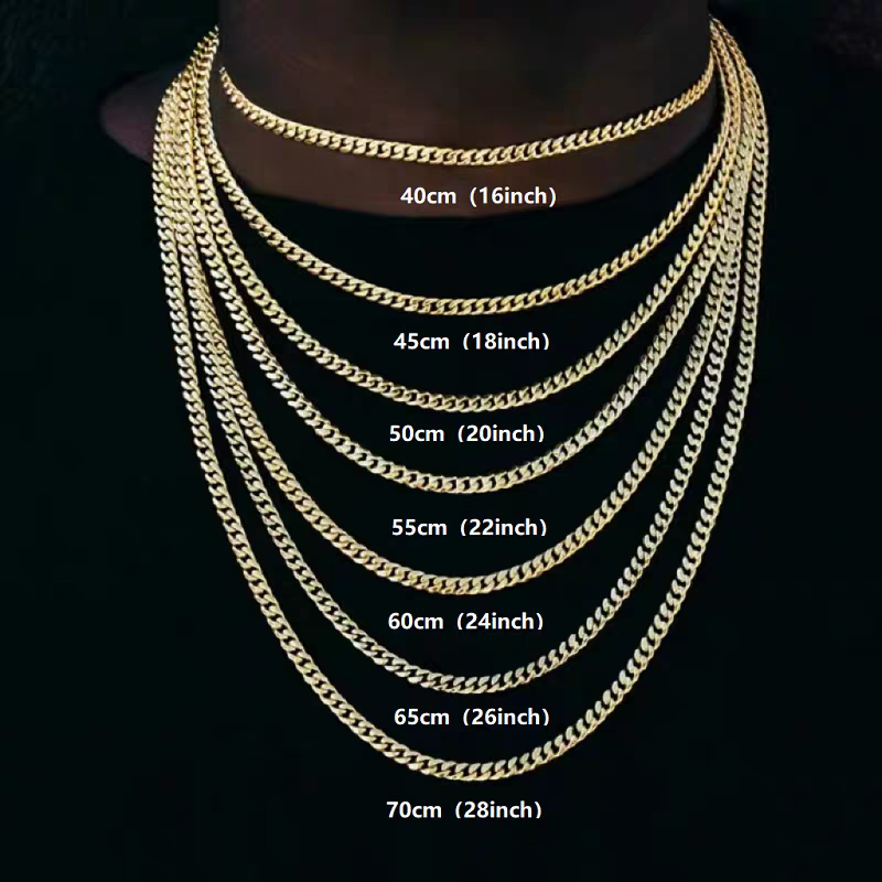 7mm Titanium Steel Cuban Chains