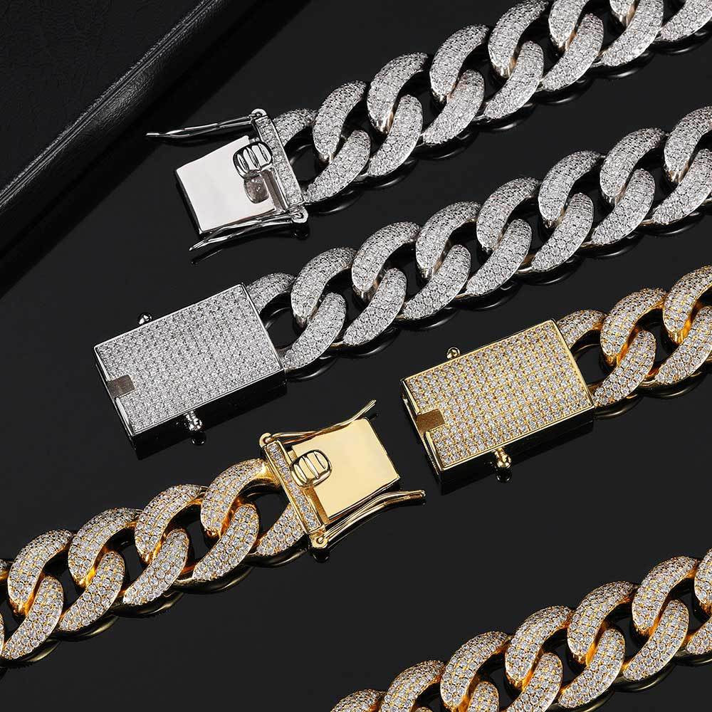 18mm Three-row Bubble Cuban Bracelet