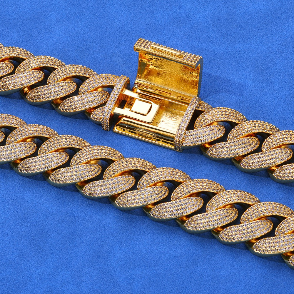 20mm Four-row daimonds Cuban Bracelet