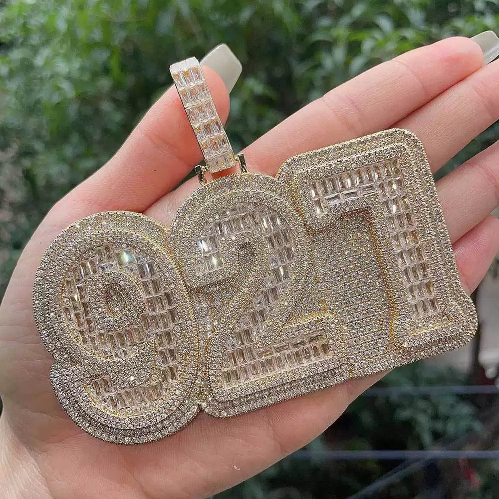 Double Layer Bold Letters/ Numbers Pendant