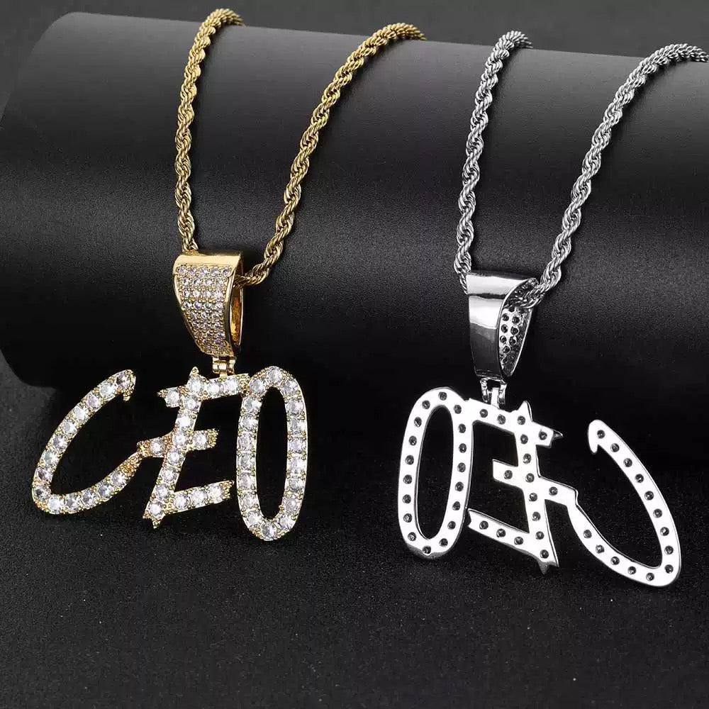 Iced DIY Letters Pendant