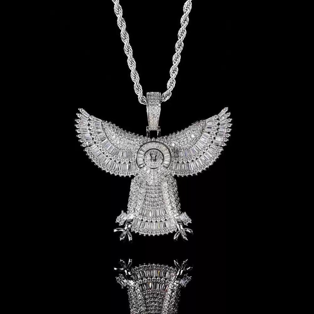 Iced Flying Eagle Pendant