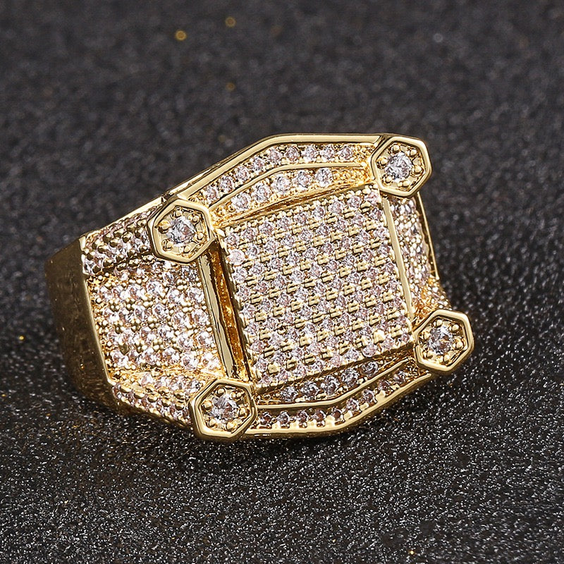 Iced Square Ring