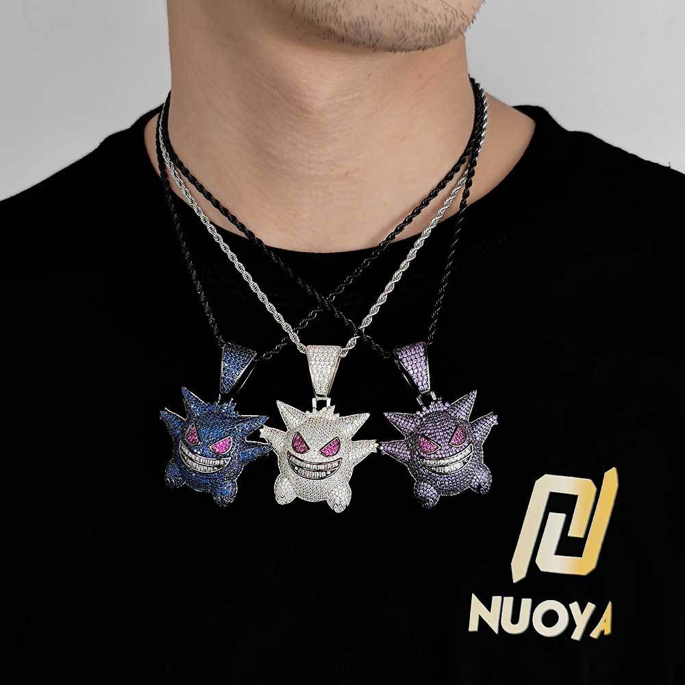 Iced Sapphire Gengar Pendant