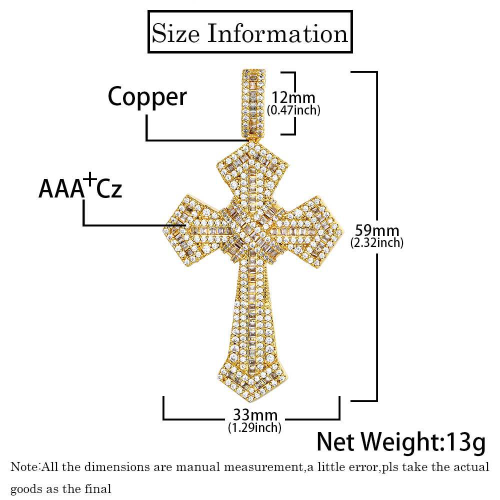 Iced Cross Pendant