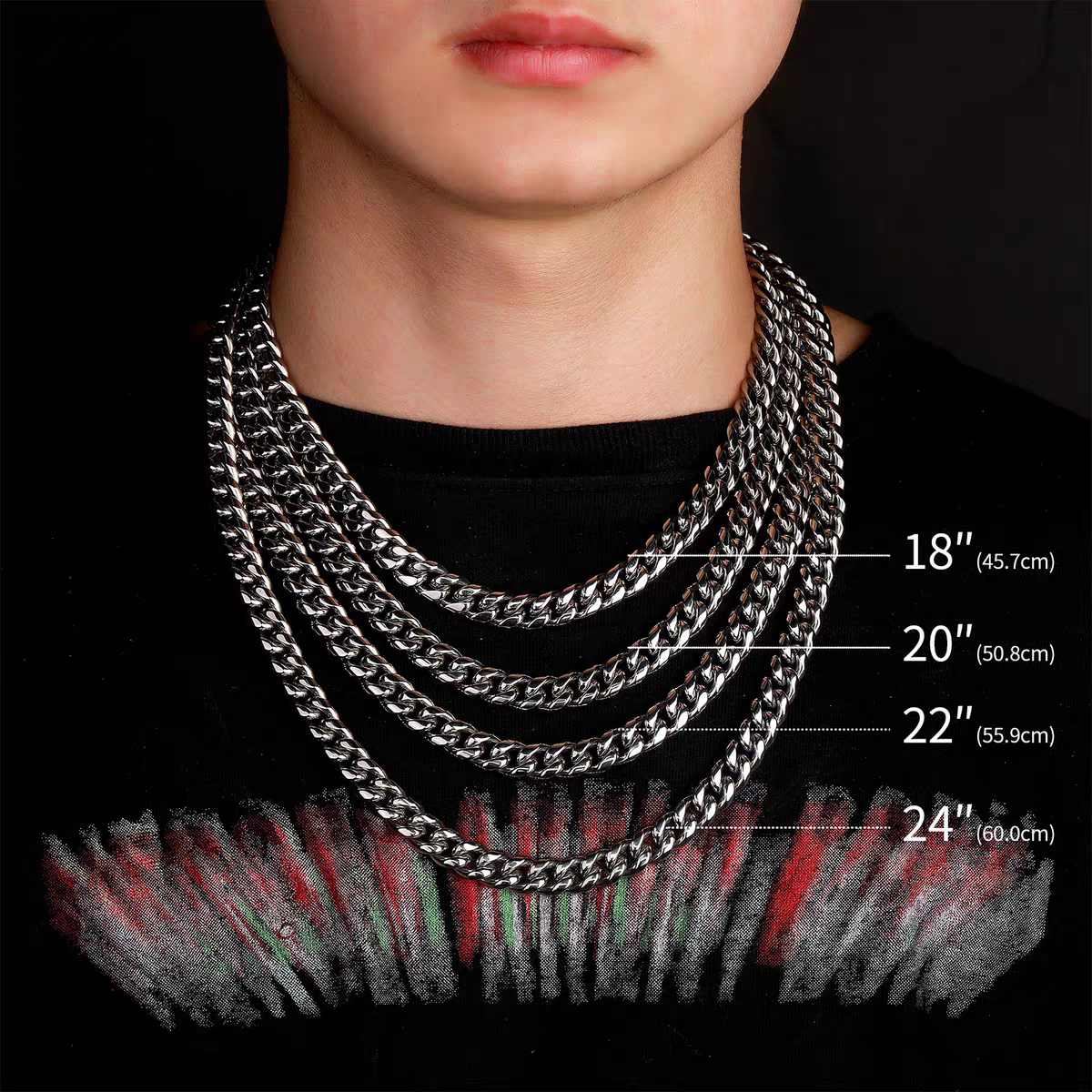 8mm/ 10mm Stainless Steel Cuban Chains in Gold& Sliver