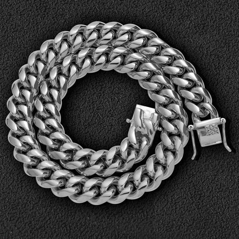 6mm/8mm/10mm/12mm/14mm/16mm/18mm Titanium steel Cuban Link Chains In Gold/ Sliver