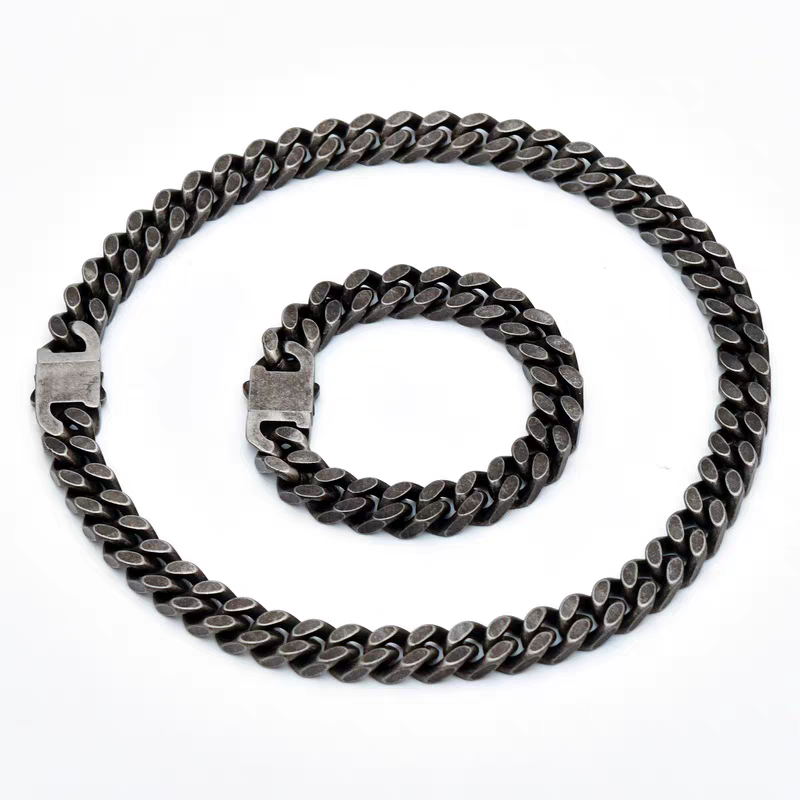 12mm Titanium Cuban Chains