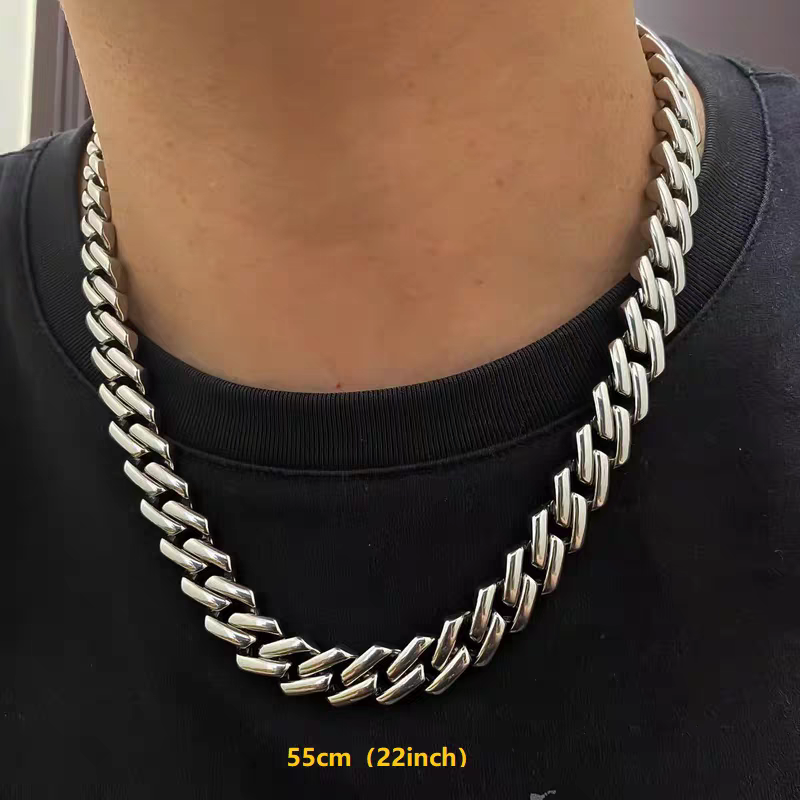 13mm Titanium Steel Miami Cuban Chains
