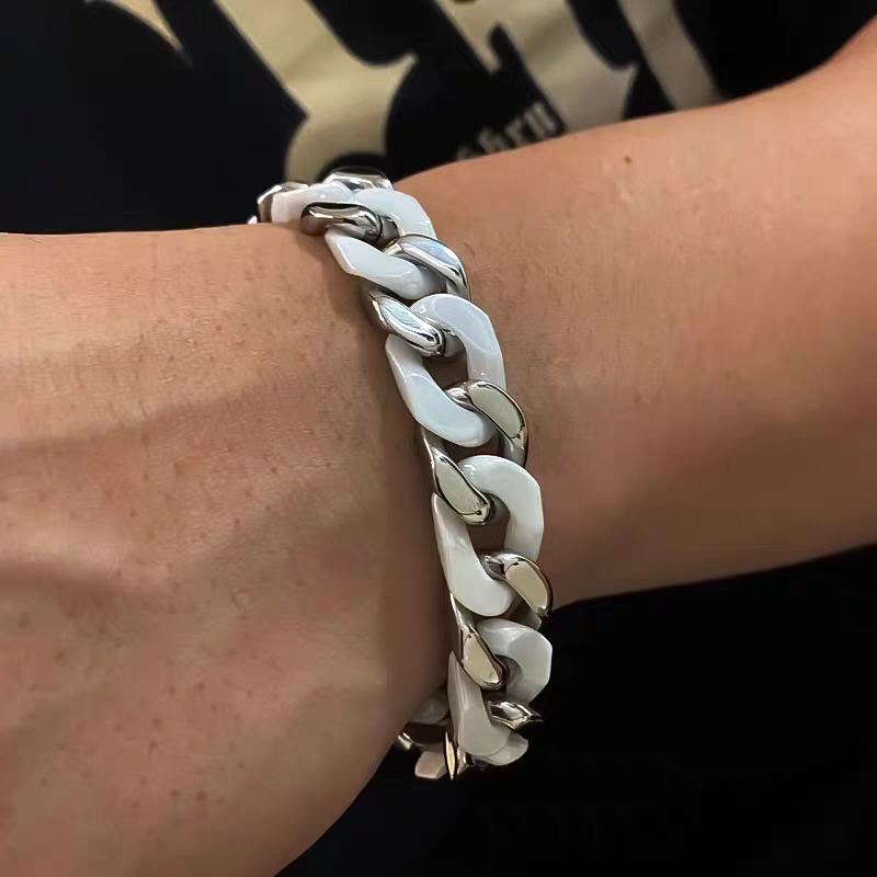 12mm Titanium Steel & Ceramic Cuban Chains