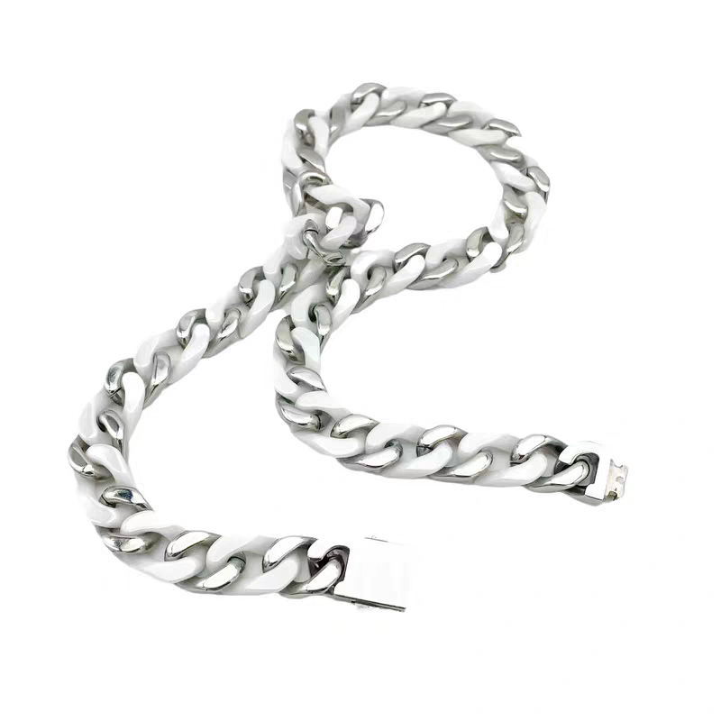 12mm Titanium Steel & Ceramic Cuban Chains