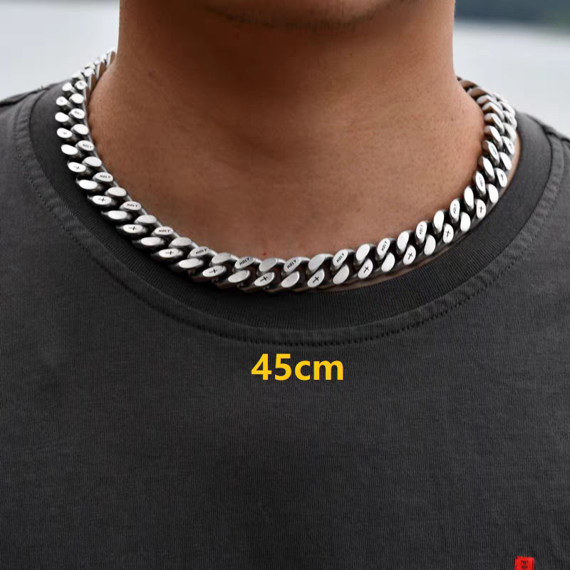 10mm/ 12mm Frosted Christian Holy Cross Stainless Steel Cuban Chains