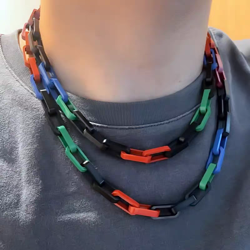 10mm Multi-Color Rectangle Link Bracelet