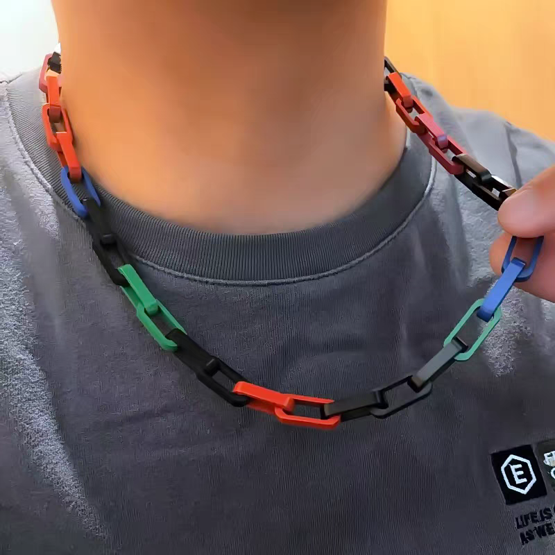 10mm Multi-Color Rectangle Link Chain