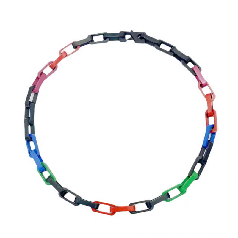 10mm Multi-Color Rectangle Link Bracelet