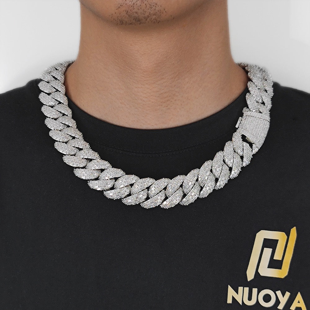 Iced Out 24mm Baguette Cut Cuban Chains