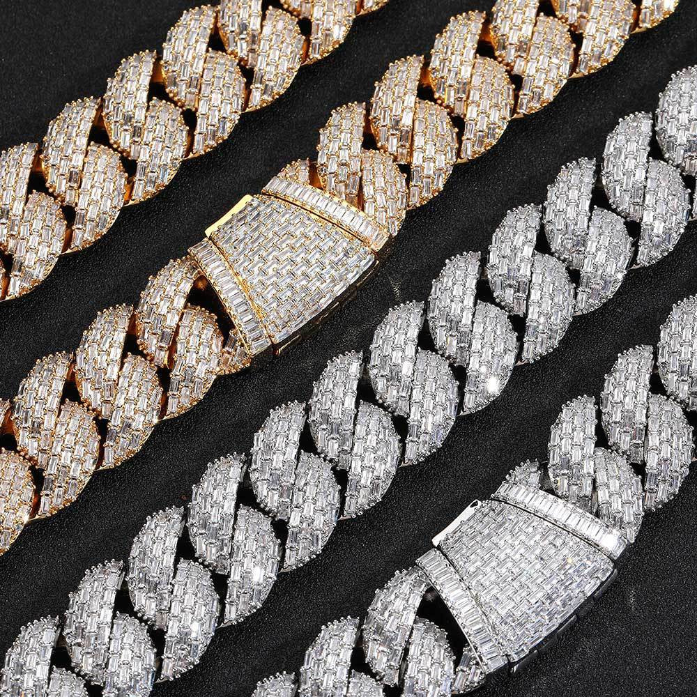 Iced Out 24mm Baguette Cut Cuban Bracelet