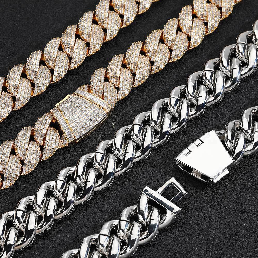 Iced Out 24mm Baguette Cut Cuban Bracelet
