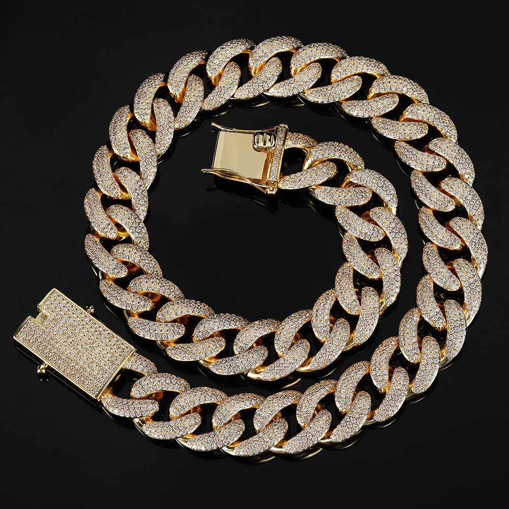 18mm Three-row Bubble Cuban Chains
