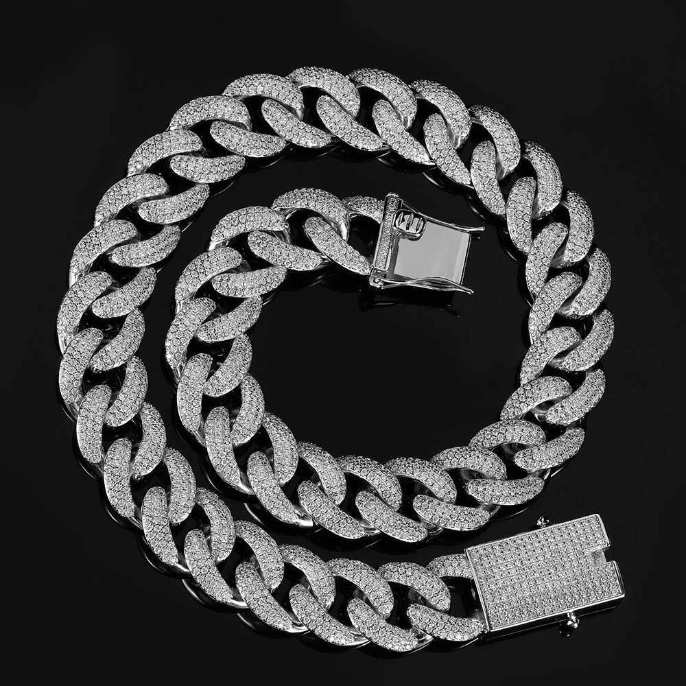 18mm Three-row Bubble Cuban Chains