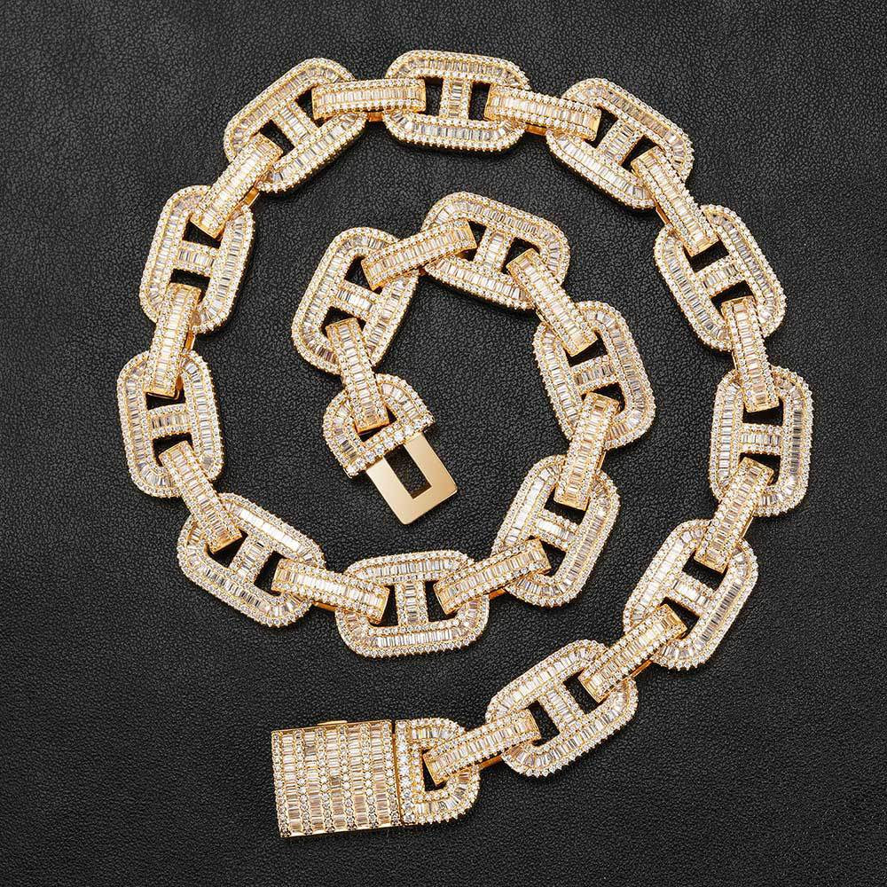 15mm Iced Pig Nose Link Chains