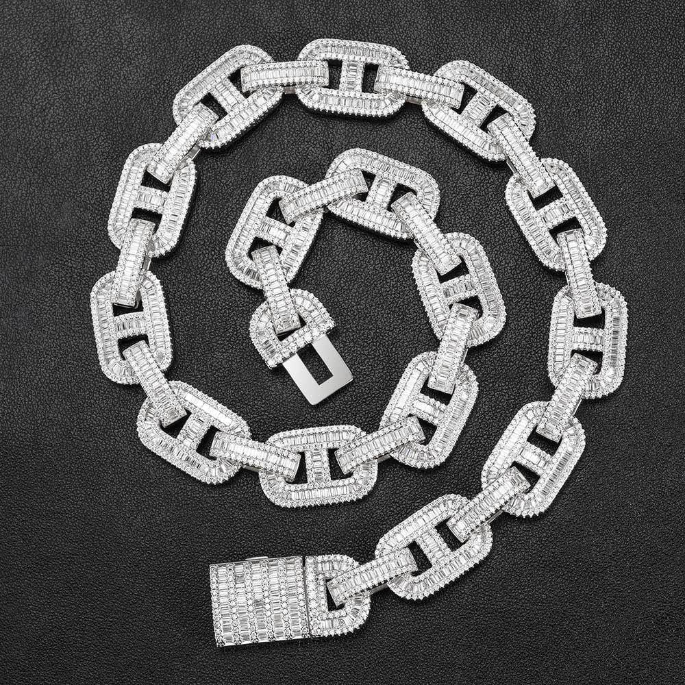 15mm Iced Pig Nose Link Chains