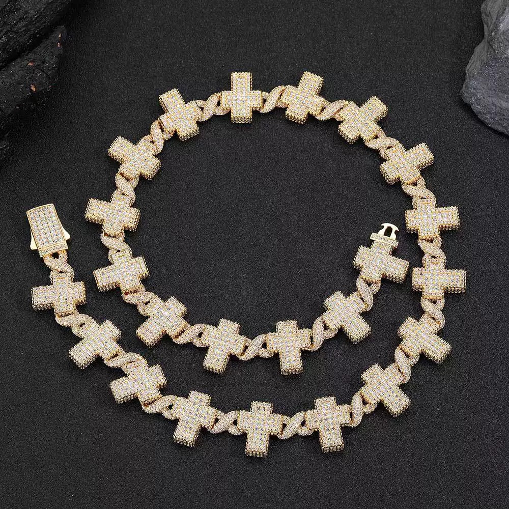 17mm Iced Cross Link Chains