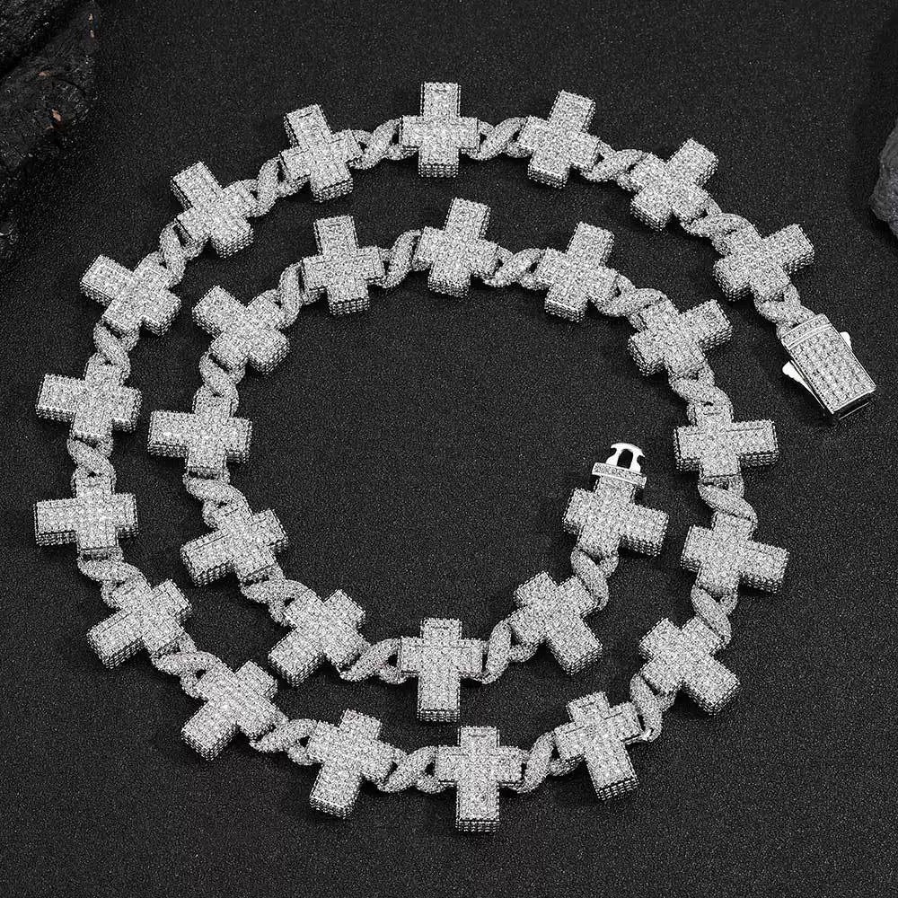 17mm Iced Cross Link Chains