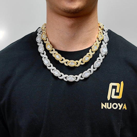 Iced Evil Eyes with Infinity Chains