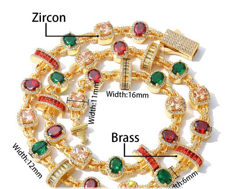 Iced Multi-color Diamonds Chains