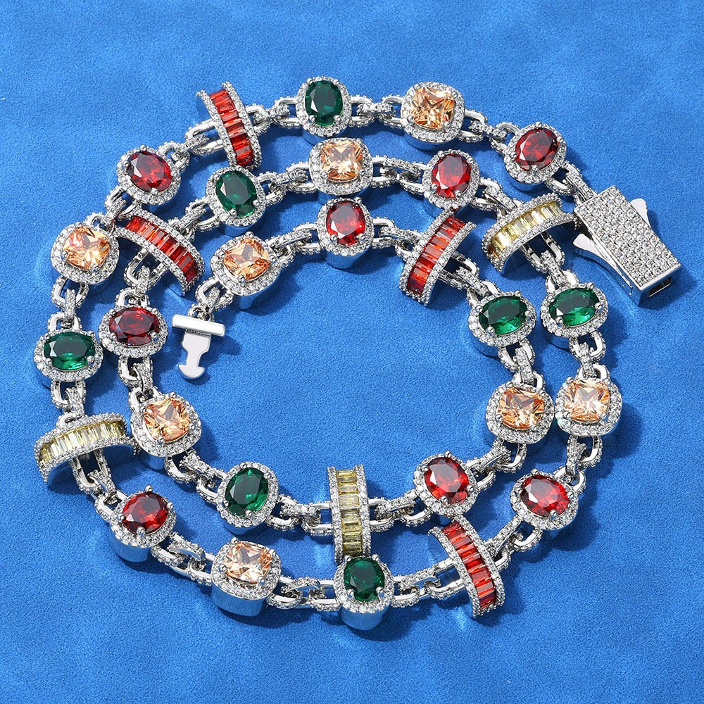 Iced Multi-color Diamonds Chains