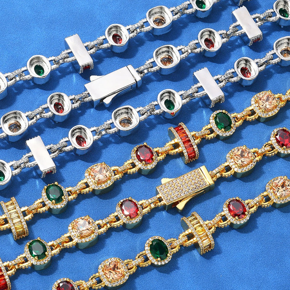 Iced Multi-color Diamonds Chains