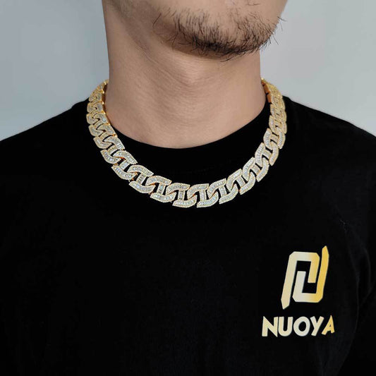 16mm Iced Pig Nose Cuban Link Chains