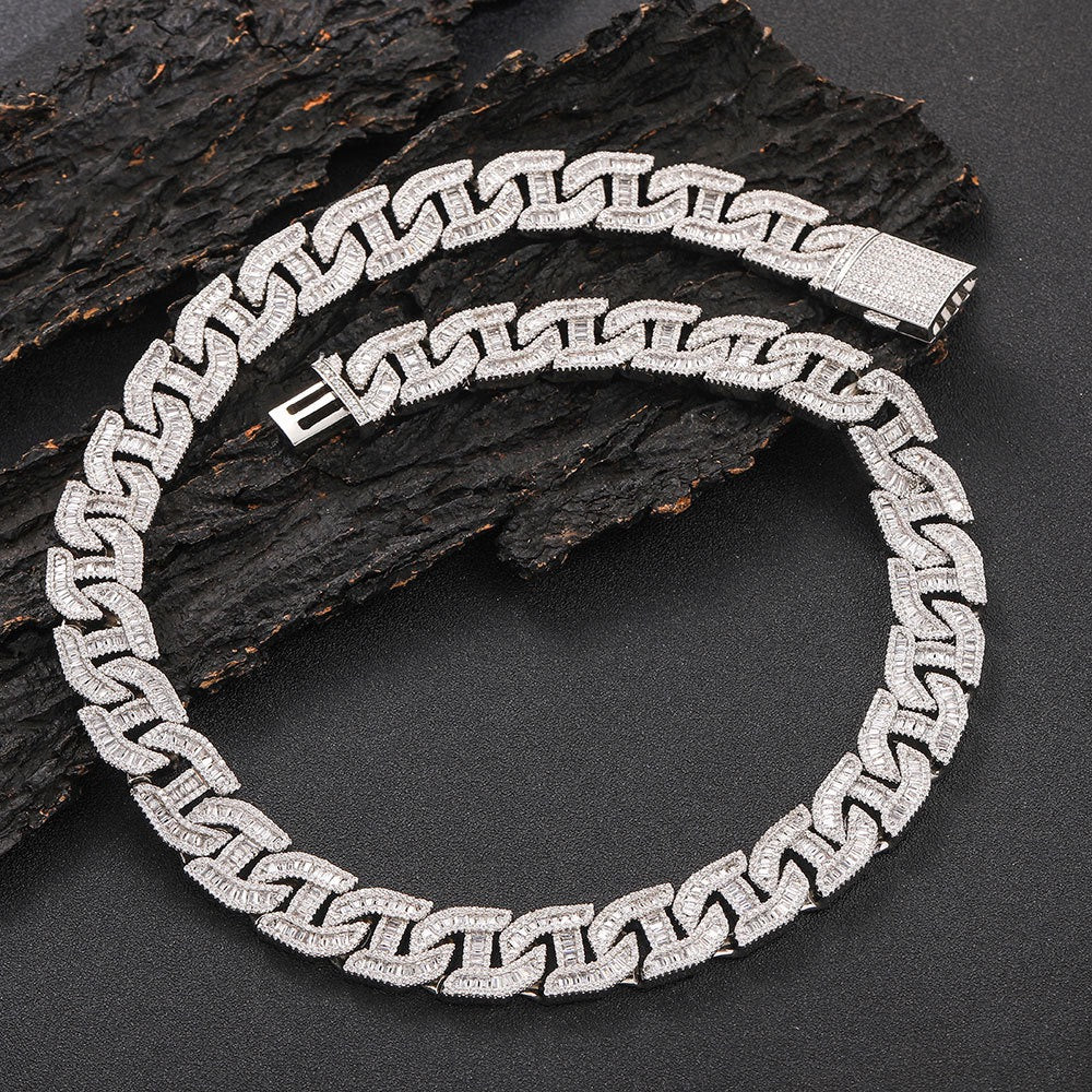 16mm Iced Pig Nose Cuban Link Chains