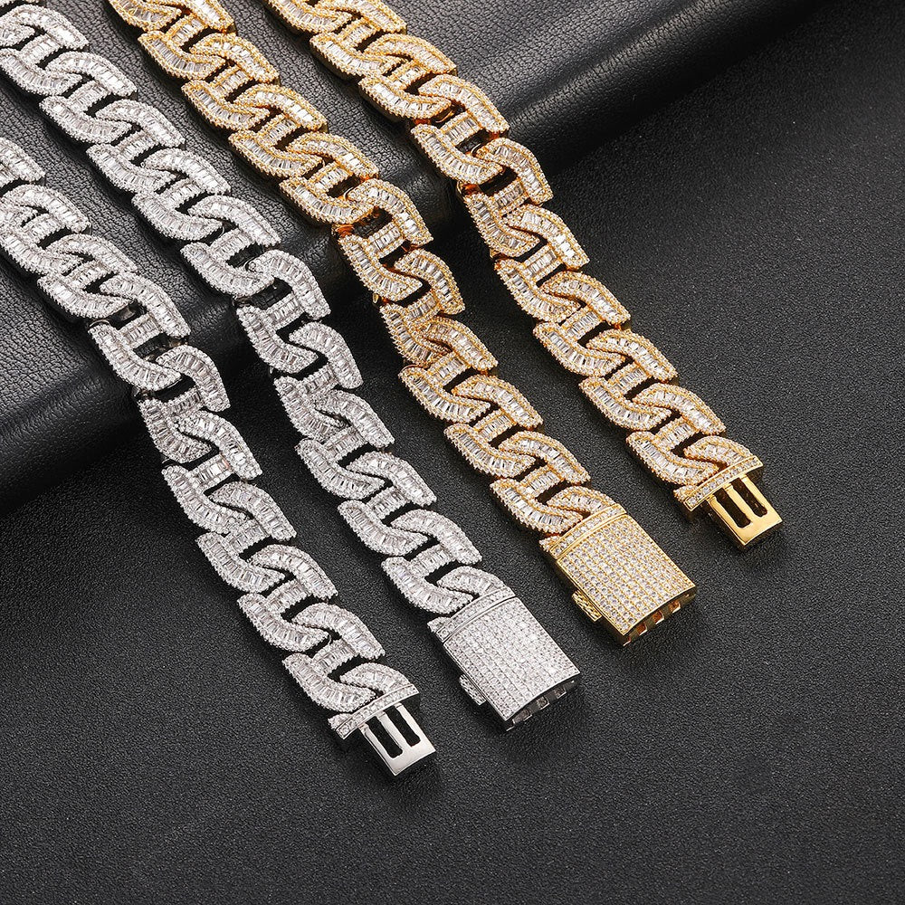 16mm Iced Pig Nose Cuban Link Chains