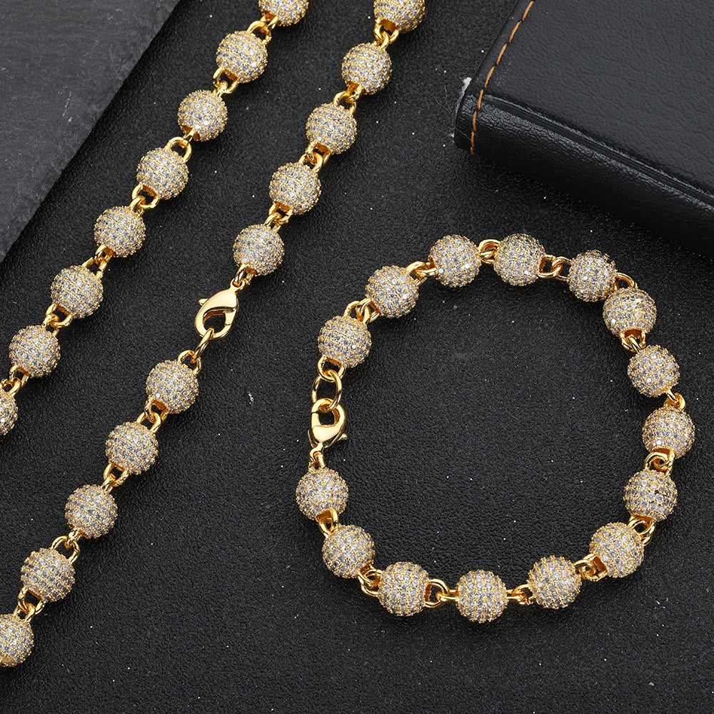 8mm Iced Link Bracelet