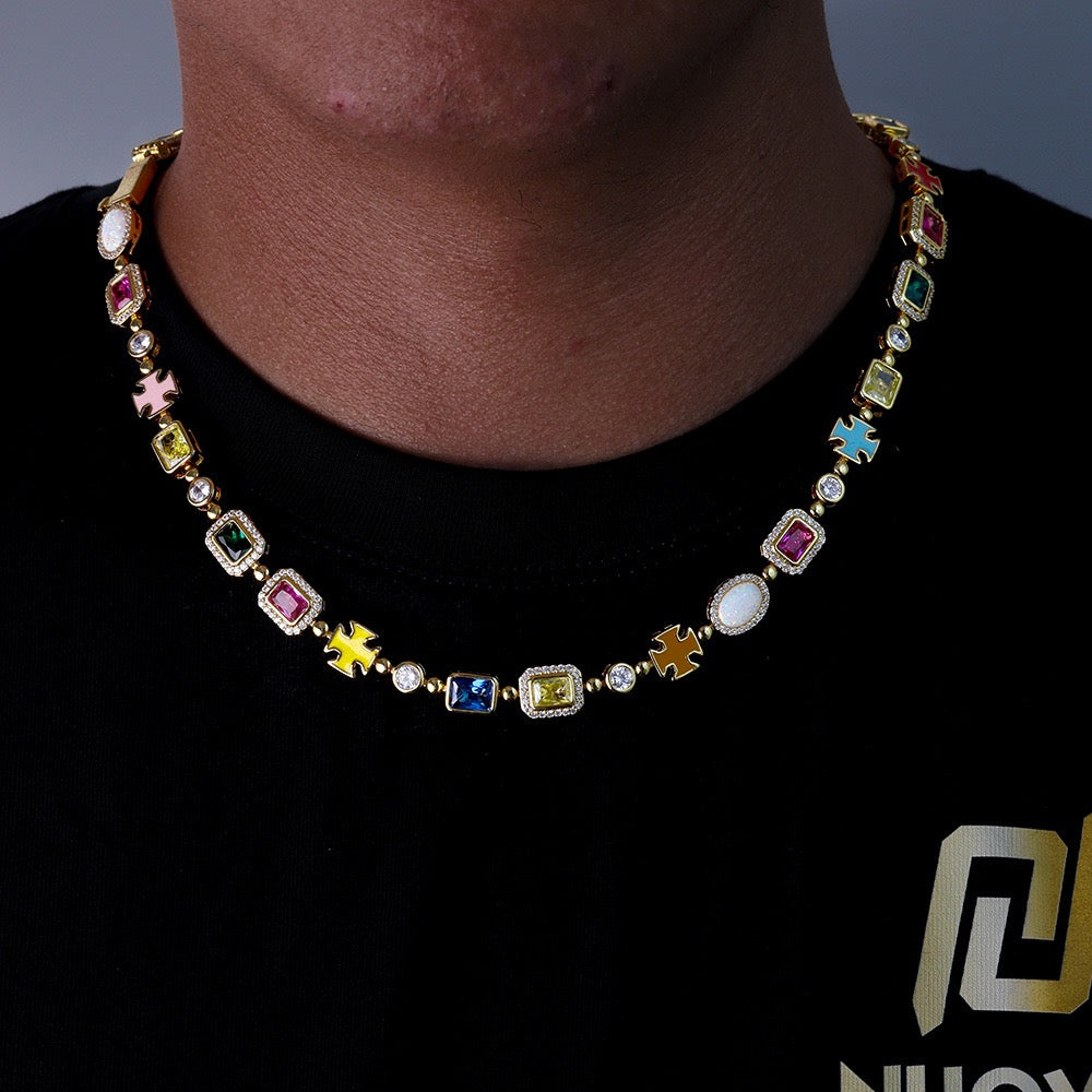 Iced Multi-color Diamonds Chains