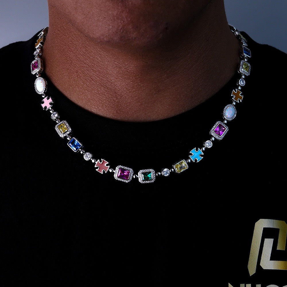 Iced Multi-color Diamonds Chains