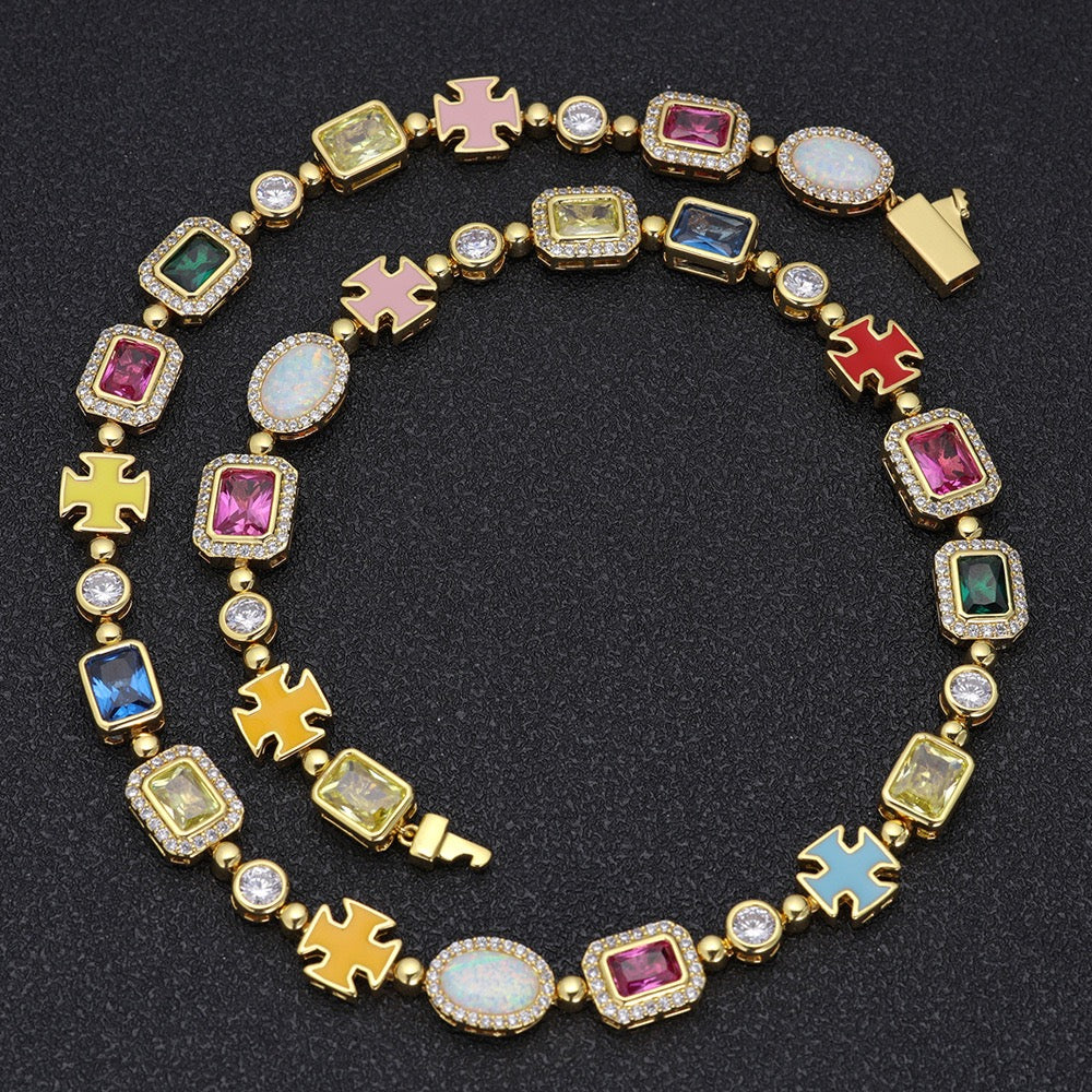 Iced Multi-color Diamonds Chains