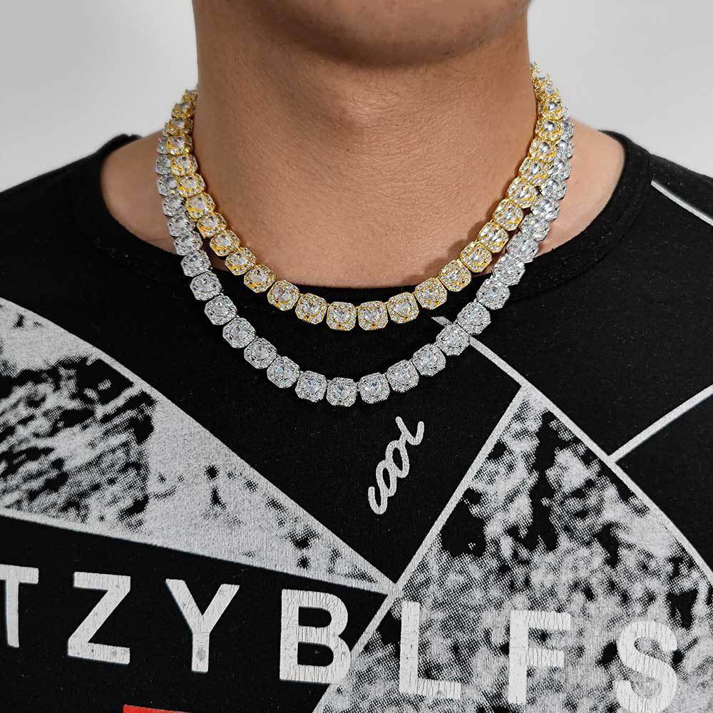 10mm Iced Heart Tennis Chains