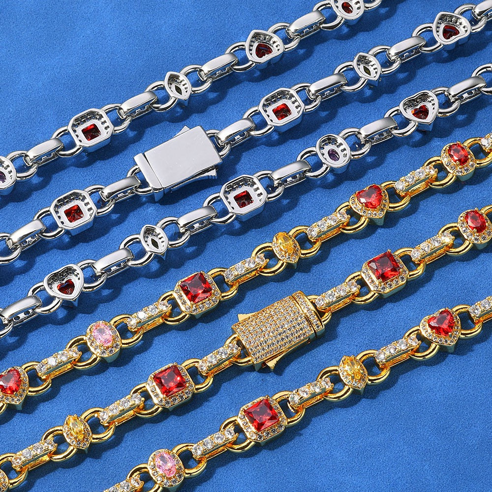 Iced Multi-color Diamonds Bracelet