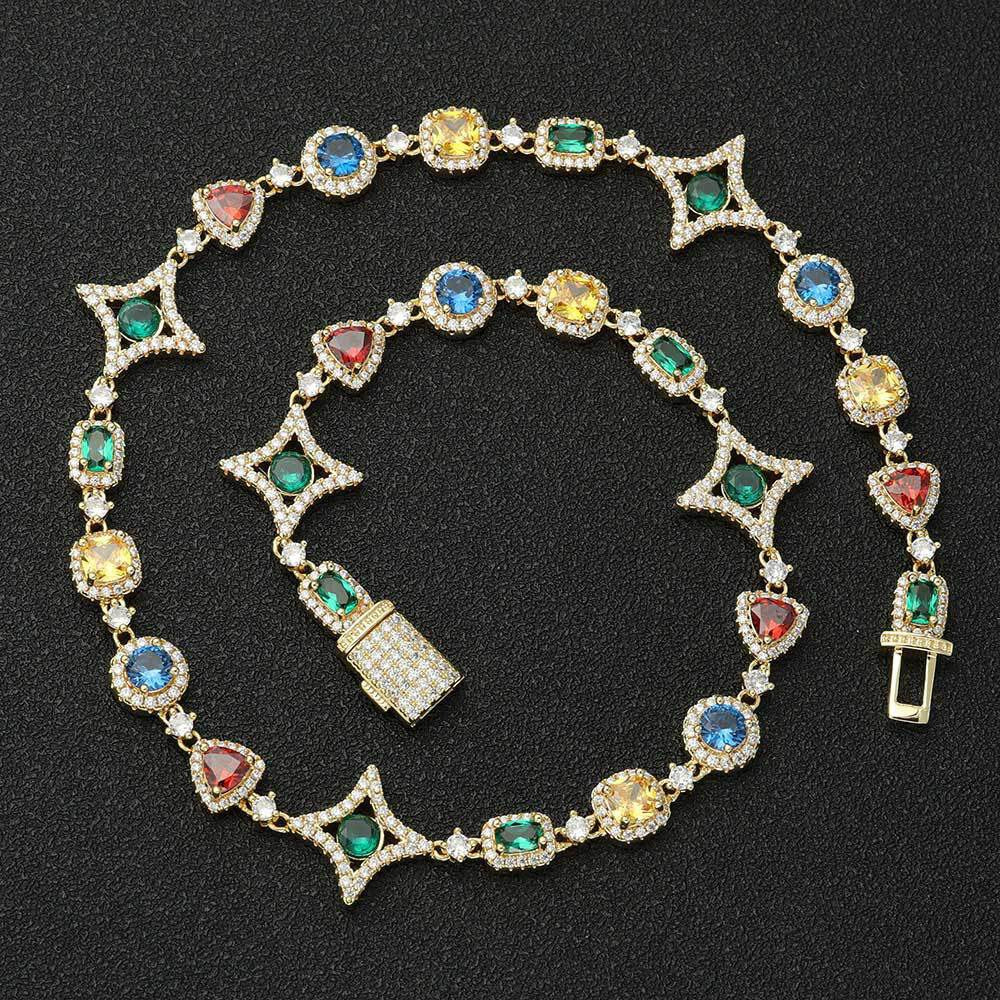 Iced Multi-color Diamonds Chains