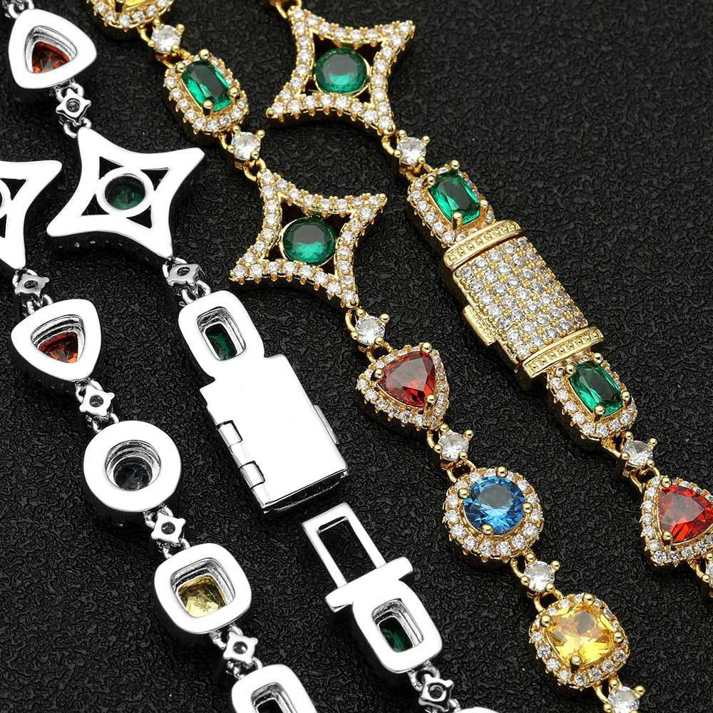 Iced Multi-color Diamonds Bracelet