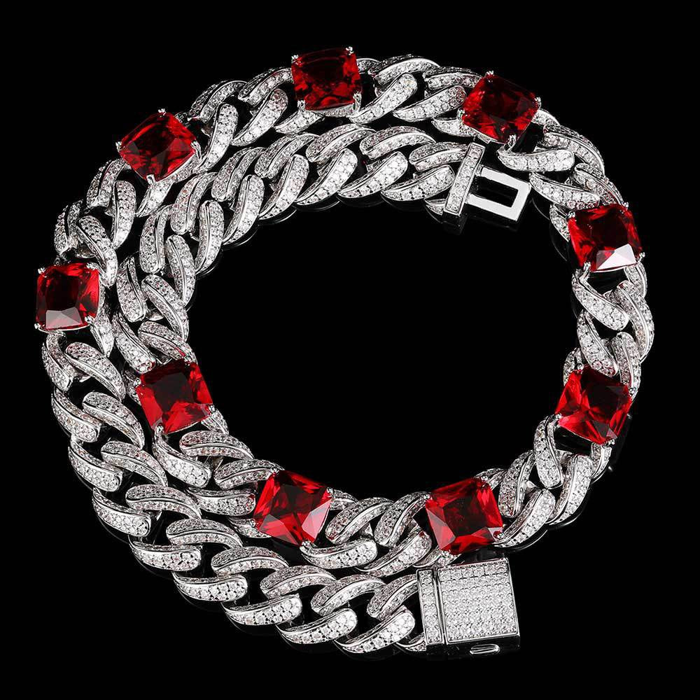 12mm Iced Multi-color Diamonds Chains