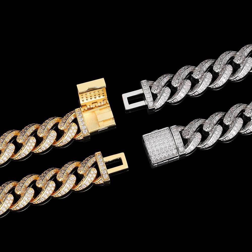 12mm Iced Multi-color Diamonds Chains