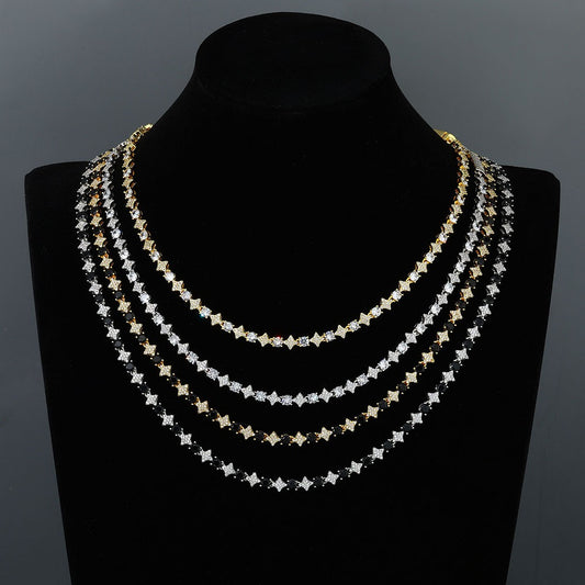 6mm Iced Star Cuban Link Chains