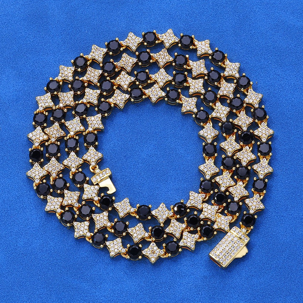 6mm Iced Star Cuban Link Chains