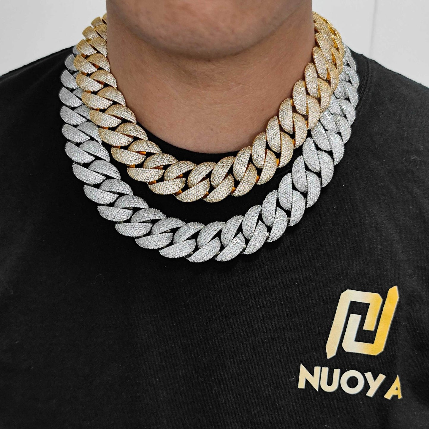 24mm S925 & Moissanite Cuban Link Chain