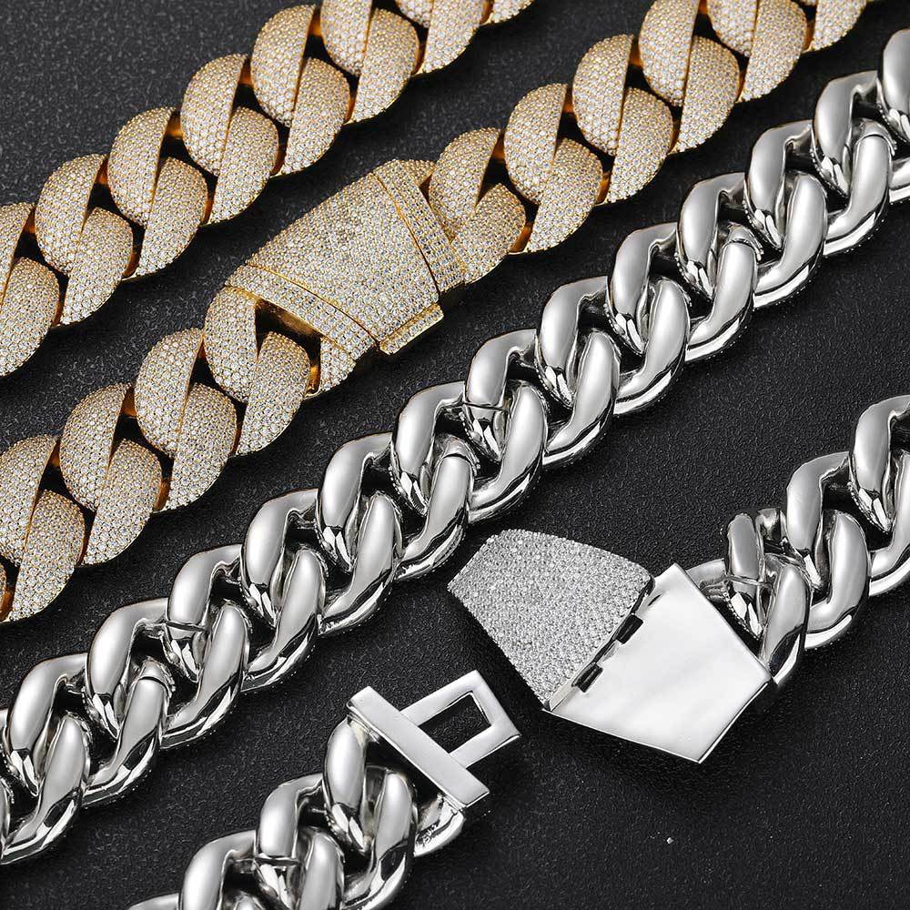 24mm S925 & Moissanite Cuban Link Chain