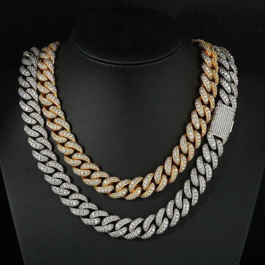 15mm S925 & Moissanite Cuban Link Chain